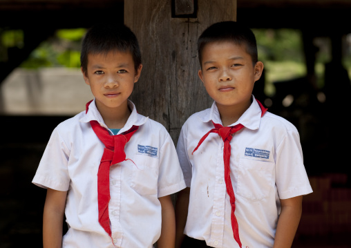 Lao pionners boys, Vientiane, Laos