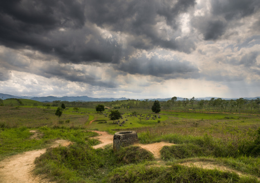 Plain of jars on xieng khuang plateau, Phonsavan, Laos