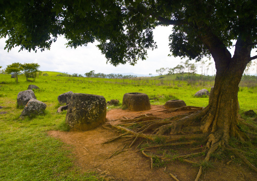Plain of jars on xieng khuang plateau, Phonsavan, Laos