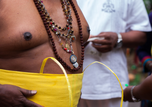 Hindu Devotee Chest In Annual Thaipusam Religious Festival In Batu Caves, Southeast Asia, Kuala Lumpur, Malaysia