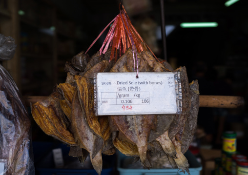 Dried Soles For Sale In Central Market Hall, Penang Island, George Town, Malaysia