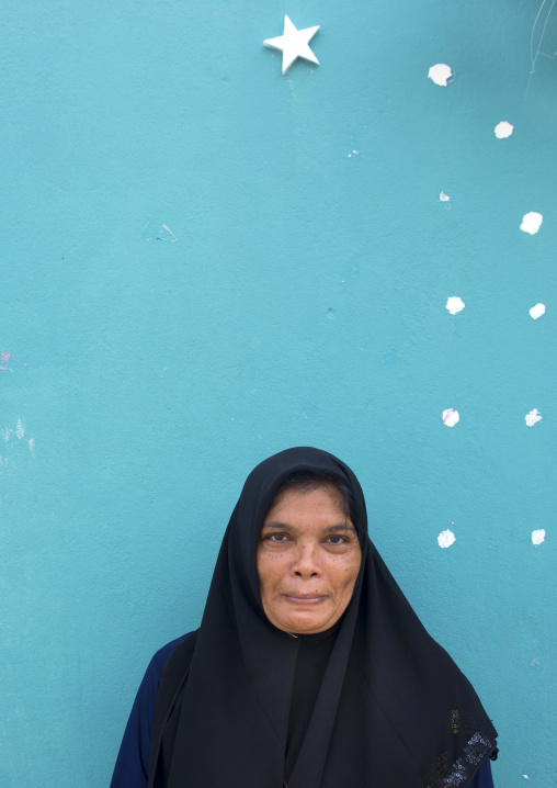 Old Veiled Woman, Eydhafushi, Baa Atoll, Maldives