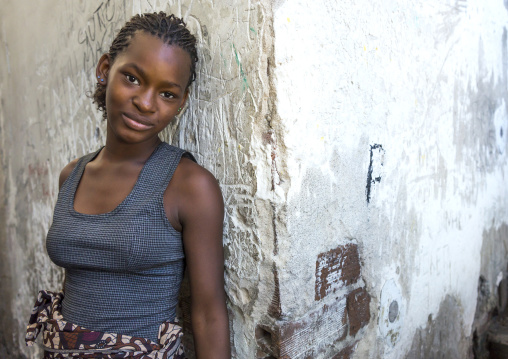 Young Woman Inside The Grande Hotel Slum, Beira, Sofala Province, Mozambique