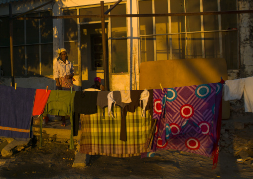 Woman Making Laundry, Ilha de Mocambique, Nampula Province, Mozambique