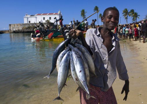 Fishermen Coming Back To The Beach, Island Of Mozambique, Nampula Province, Mozambique