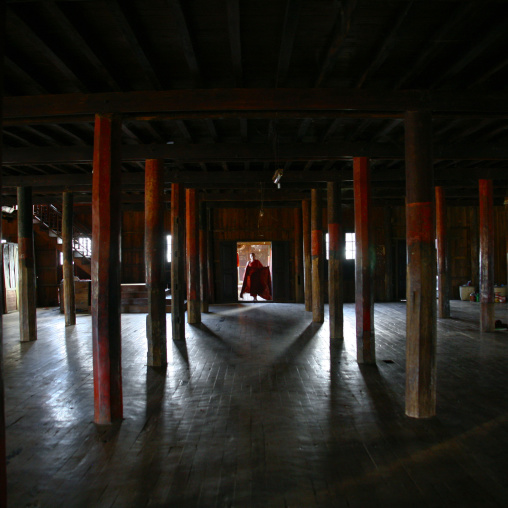 Monk Inside A Monastery, Inle Lake, Myanmar