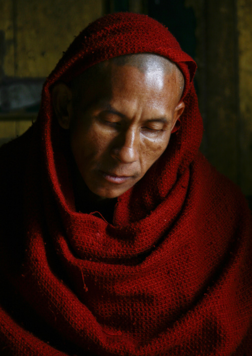 Buddhist Monk In Shwe Yan Pyay, Myanmar