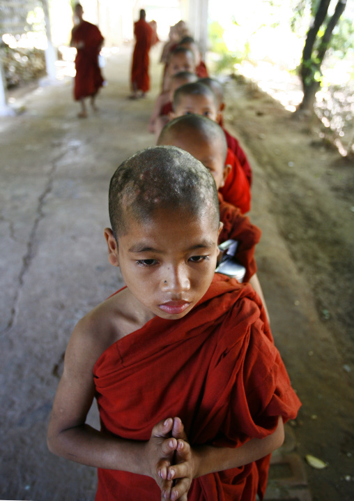 Novices Buddhist Monks, Rangoon, Myanmar