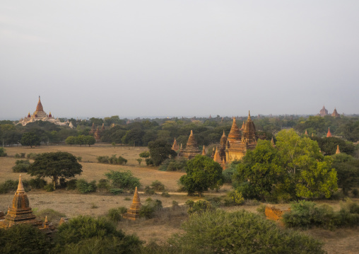 Bagan Plain Dotted With Thousands Of Temple Ruins, Bagan, Myanmar