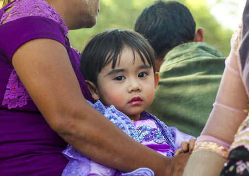 Child During A Novitiation Parade, Bagan,  Myanmar