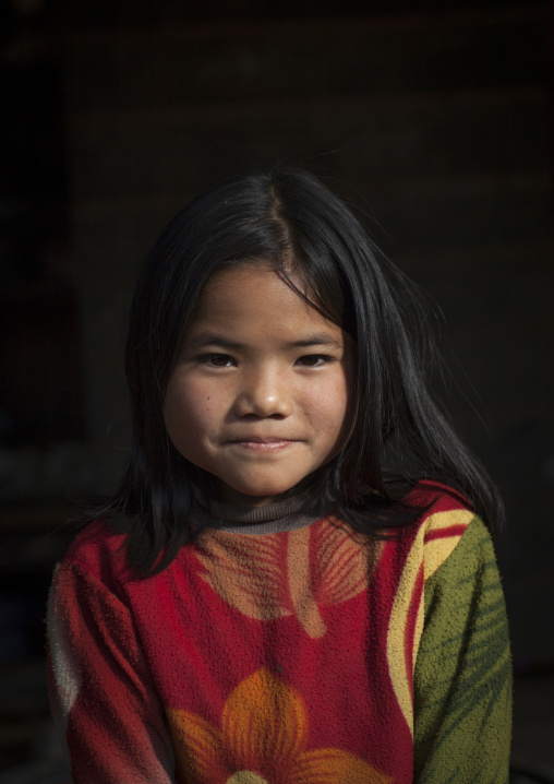 Young Chin Girl With Thanaka On The Face, Mindat, Myanmar
