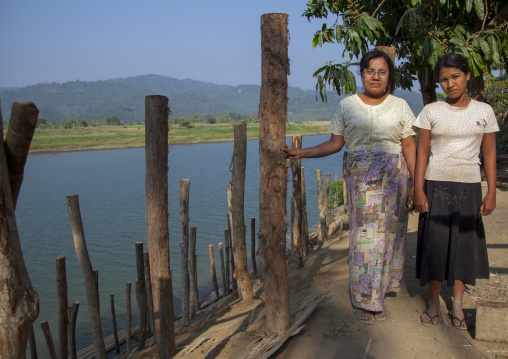 Rohingya Women In Front Of A River, Thandwe, Myanmar