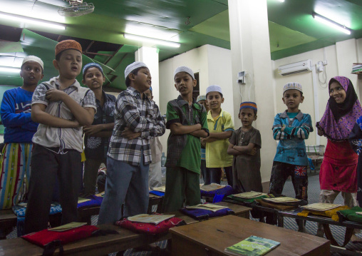 Children In A Coranic School, Rangon, Myanmar