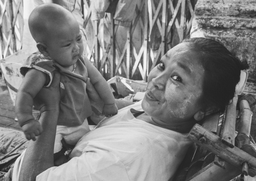 Mother Holding Her Baby, Yangon, Myanmar