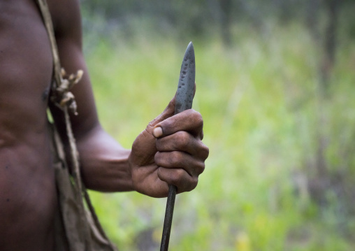 Bushman Hunter With A Spear, Tsumkwe, Namibia