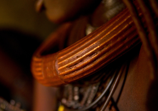 Himba Woman Copper Nacklace Epupa, Namibia