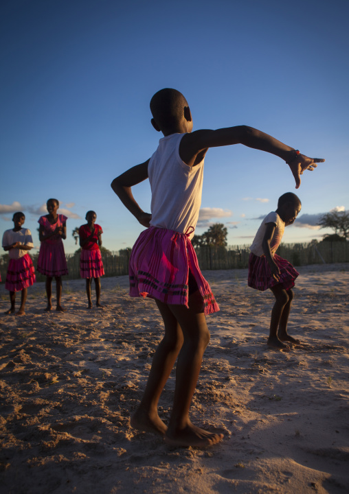 Ovambo Girls Dancing, Ongula, Namibia