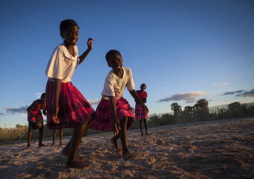 Ovambo Girls Dancing, Ongula, Namibia