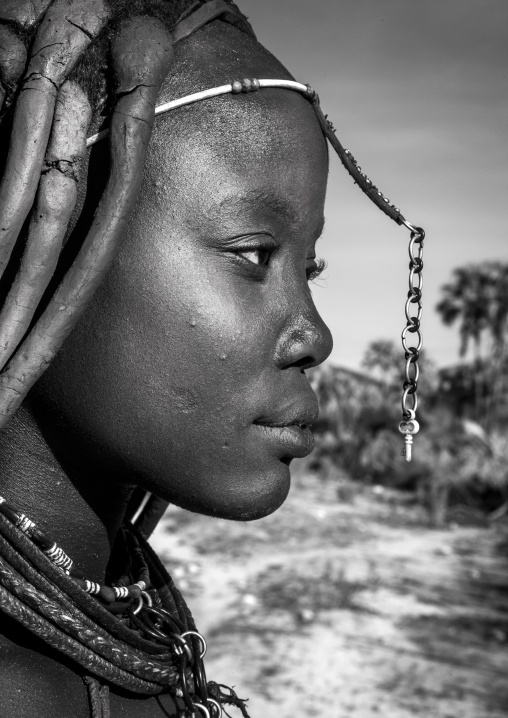 Himba Woman Profile, Epupa, Namibia