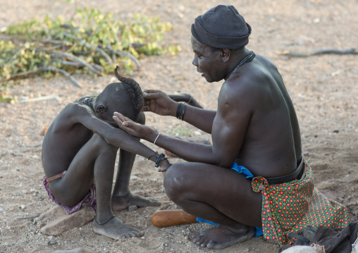 Witchdoctor Purifying The Himba People, Pupa, Namibia