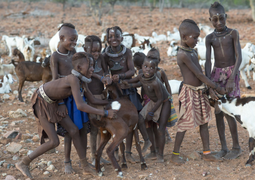 Himba Children, Epupa, Namibia