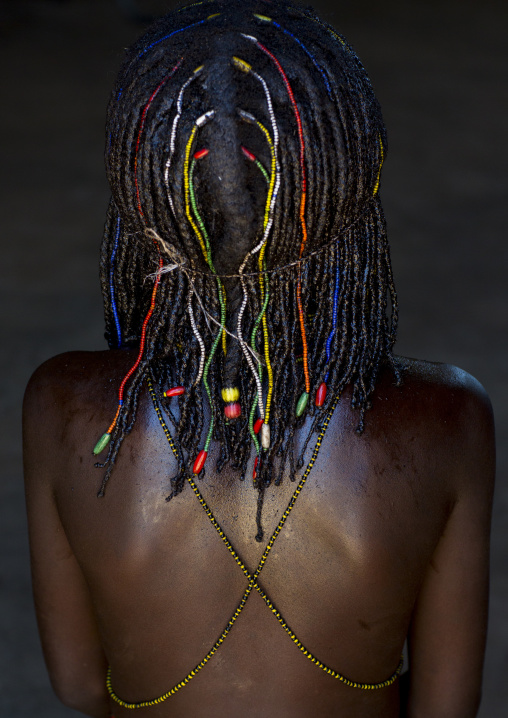 Mucawana Tribe Girl Back, Ruacana, Namibia