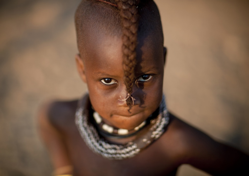 Himba Twin Girl Called Kaveunanga, Okapale Area, Namibia