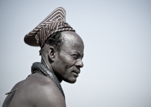 Himba Man With A Traditional Headdress, Namibia
