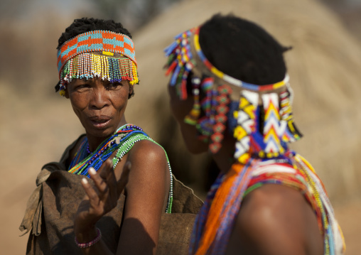 San Women With Beaded Headdresses, Namibia