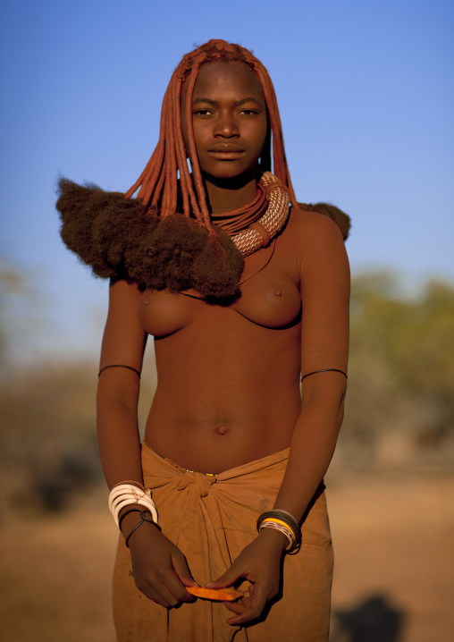 Himba Young Woman, Karihona Village, Ruacana Area, Namibia