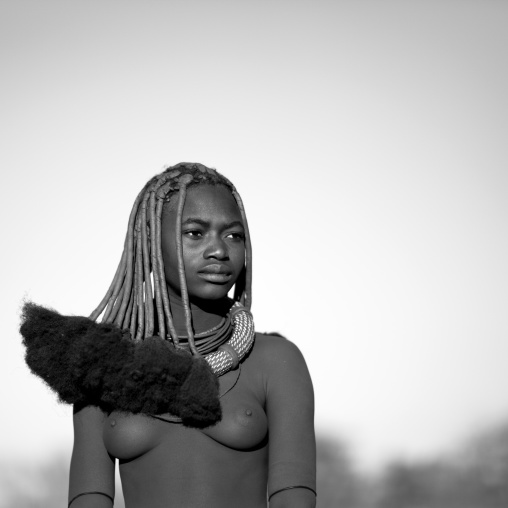 Himba Young Woman, Karihona Village, Ruacana Area, Namibia
