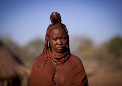 Himba Woman, Karihona Village, Ruacana Area, Namibia