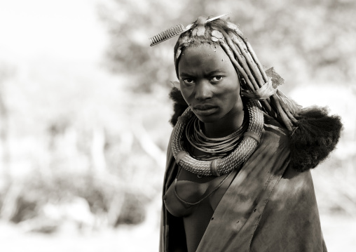 Young Himba Woman, Karihona Village, Ruacana Area, Namibia