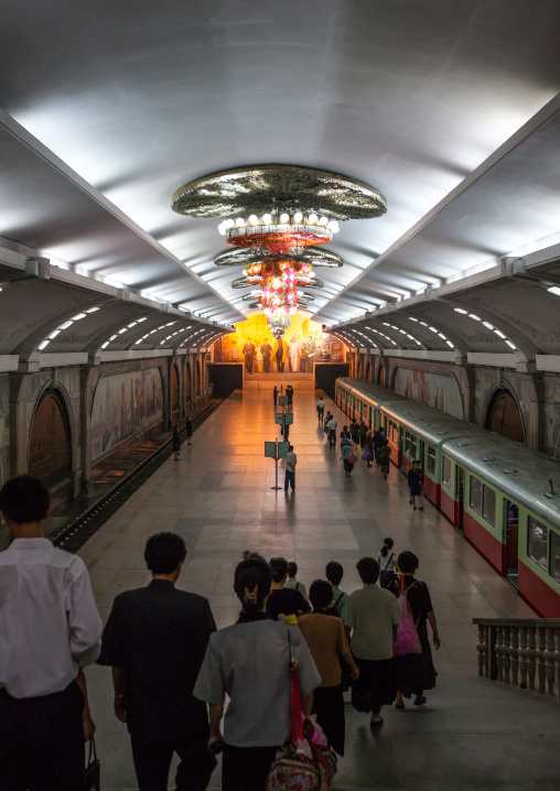 Puhung station on Chollima line, Pyongan Province, Pyongyang, North Korea