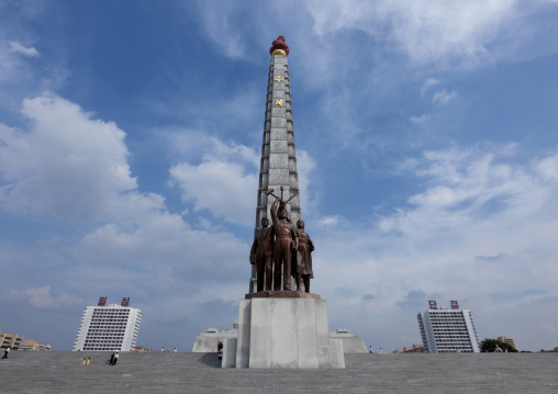 The Juche tower built to commemorate Kim il-sung's 70th birthday, Pyongan Province, Pyongyang, North Korea