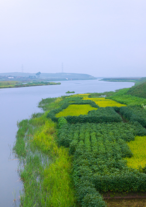 Fields in the countryside, North Hwanghae Province, Sariwon, North Korea