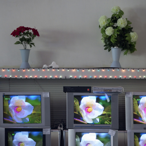 Televisions for sale in Pyongyang department store no. 1, Pyongan Province, Pyongyang, North Korea