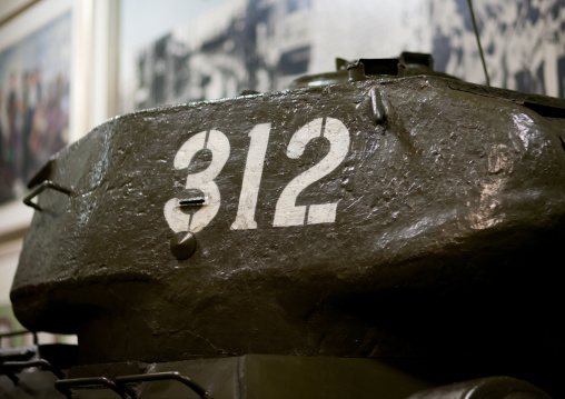 American tank in the victorious fatherland liberation war museum, Pyongan Province, Pyongyang, North Korea