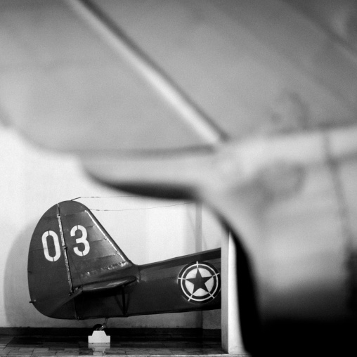 Tail of a fighter plane in the victorious fatherland liberation war museum
, Pyongan Province, Pyongyang, North Korea