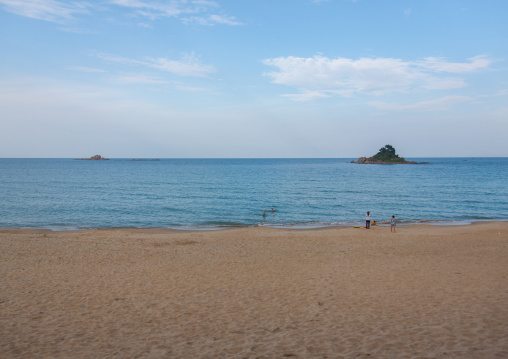 North Korean people having a swim in the east sea, North Hamgyong Province, Chilbo Sea, North Korea