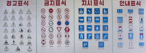 Traffic signal in a North Korean driving school, South Hamgyong Province, Hamhung, North Korea