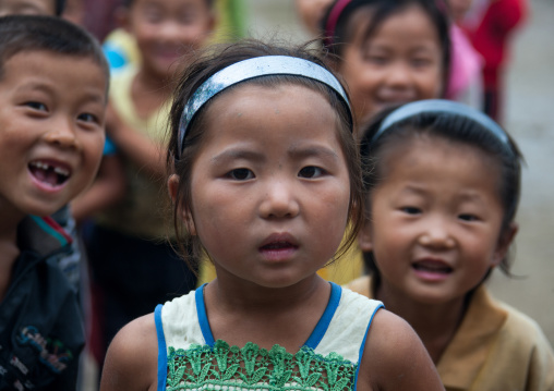 Group of North Korean children in a school, South Hamgyong Province, Hamhung, North Korea