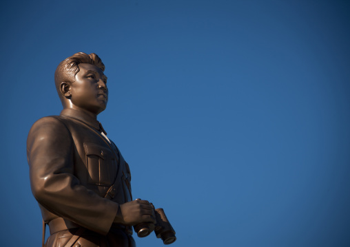 Statue of Kim il Sung in the Grand monument of lake Samji, Ryanggang Province, Samjiyon, North Korea