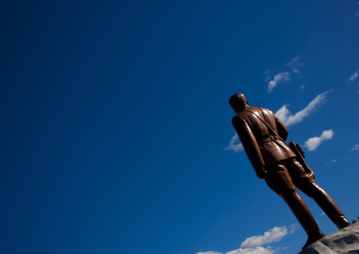 Statue of Kim il Sung in the Grand monument of lake Samji, Ryanggang Province, Samjiyon, North Korea