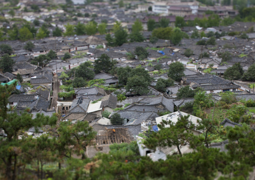 View of roofs in the old town, North Hwanghae Province, Kaesong, North Korea