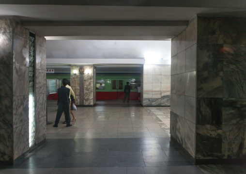 Tongil station on Chollima line, Pyongan Province, Pyongyang, North Korea