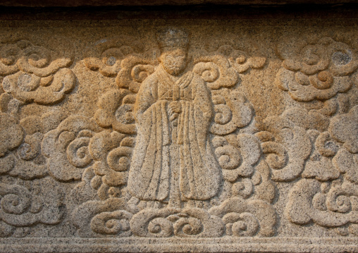 Detail of the tomb of king Kongmin and his queen, North Hwanghae Province, Kaesong, North Korea