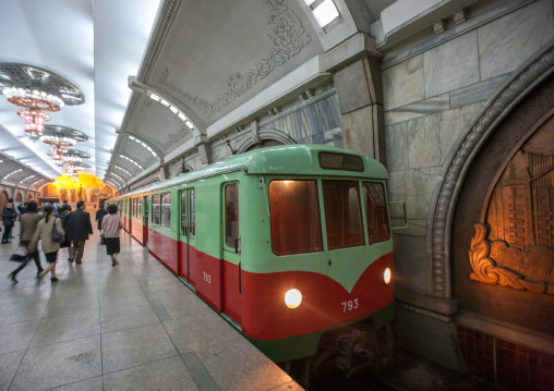 North Korean people in Yonggwang station, Pyongan Province, Pyongyang, North Korea