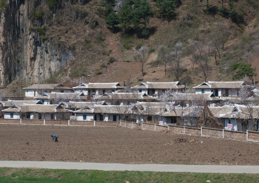 Village in the countryside, Kangwon Province, Wonsan, North Korea