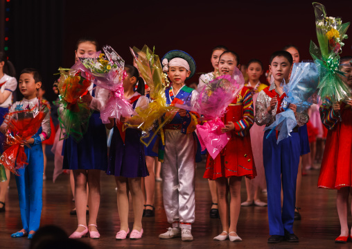 North Korean artists in Mangyongdae children's palace, Pyongan Province, Pyongyang, North Korea